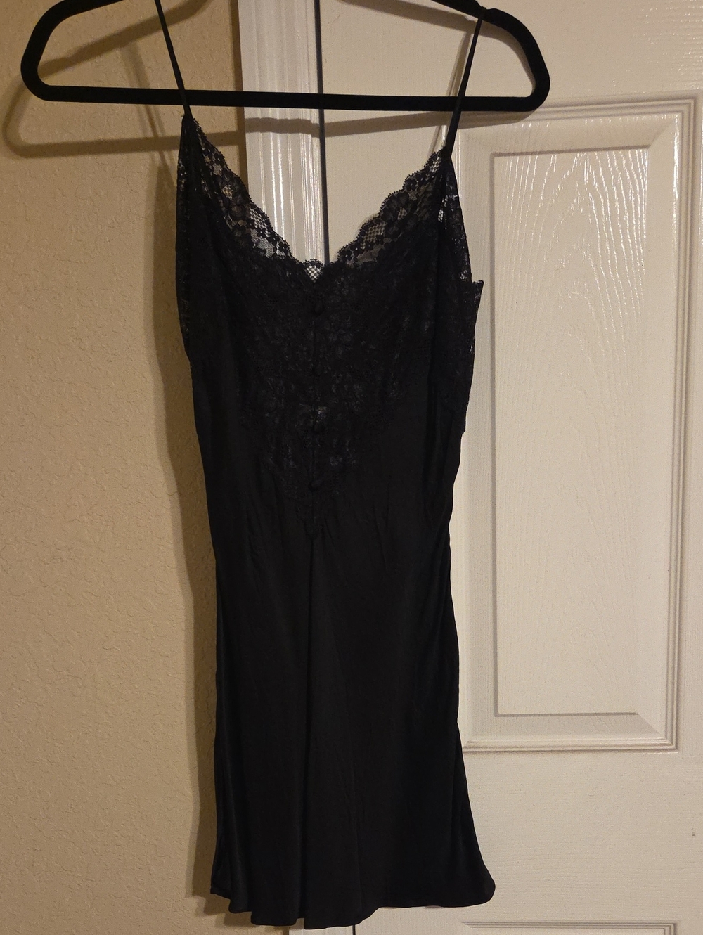 Guizio Black Lace Mini Dress